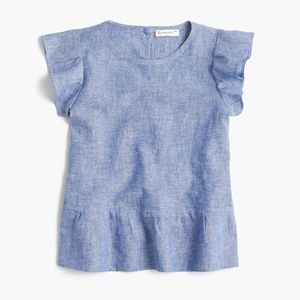 J. Crew Crewcuts Girls' Pleated Peplum Top